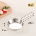 stainless steel folding handle frying pan outdoor flat bottomed frying pan mini frying pan portable frying pan camping equipment