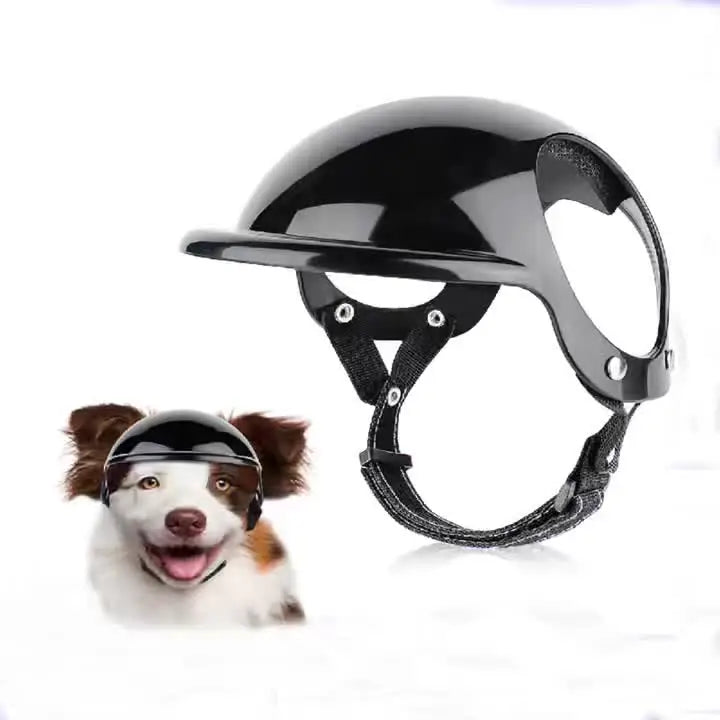 Dog Helmet  for Small Dogs-Pet Motorcycle Helmet Hat  Adjustable Straps for Puppy Riding  Outdoor Cycling Equipment