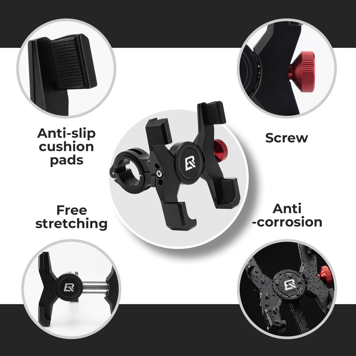 Aluminum Bike Phone Holder