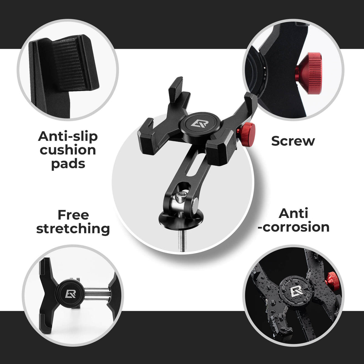 Aluminum Bike Phone Holder