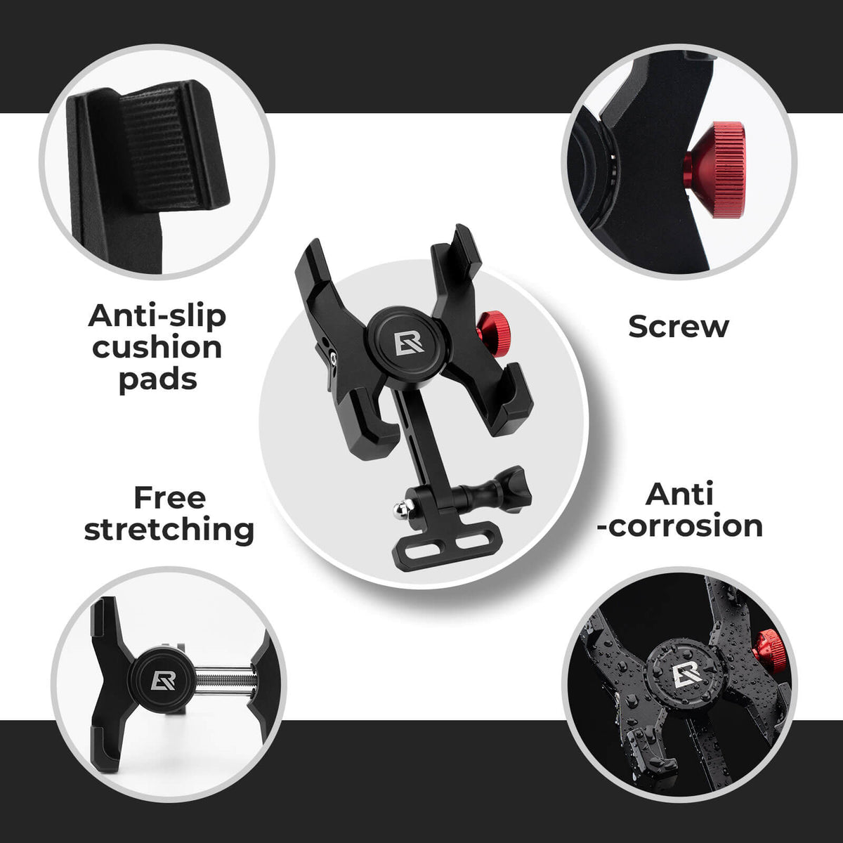 Aluminum Bike Phone Holder